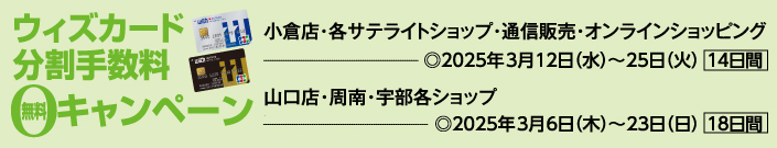 ウィズカード分割手数料無料キャンペーン